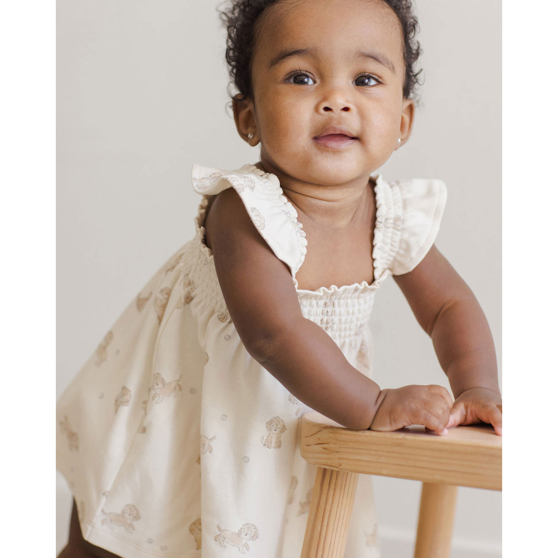 Quincy Mae Puppies Smocked Jersey Dress – Ladida