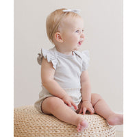 Quincy Mae Sky Micro Stripe Gathered Bloomers
