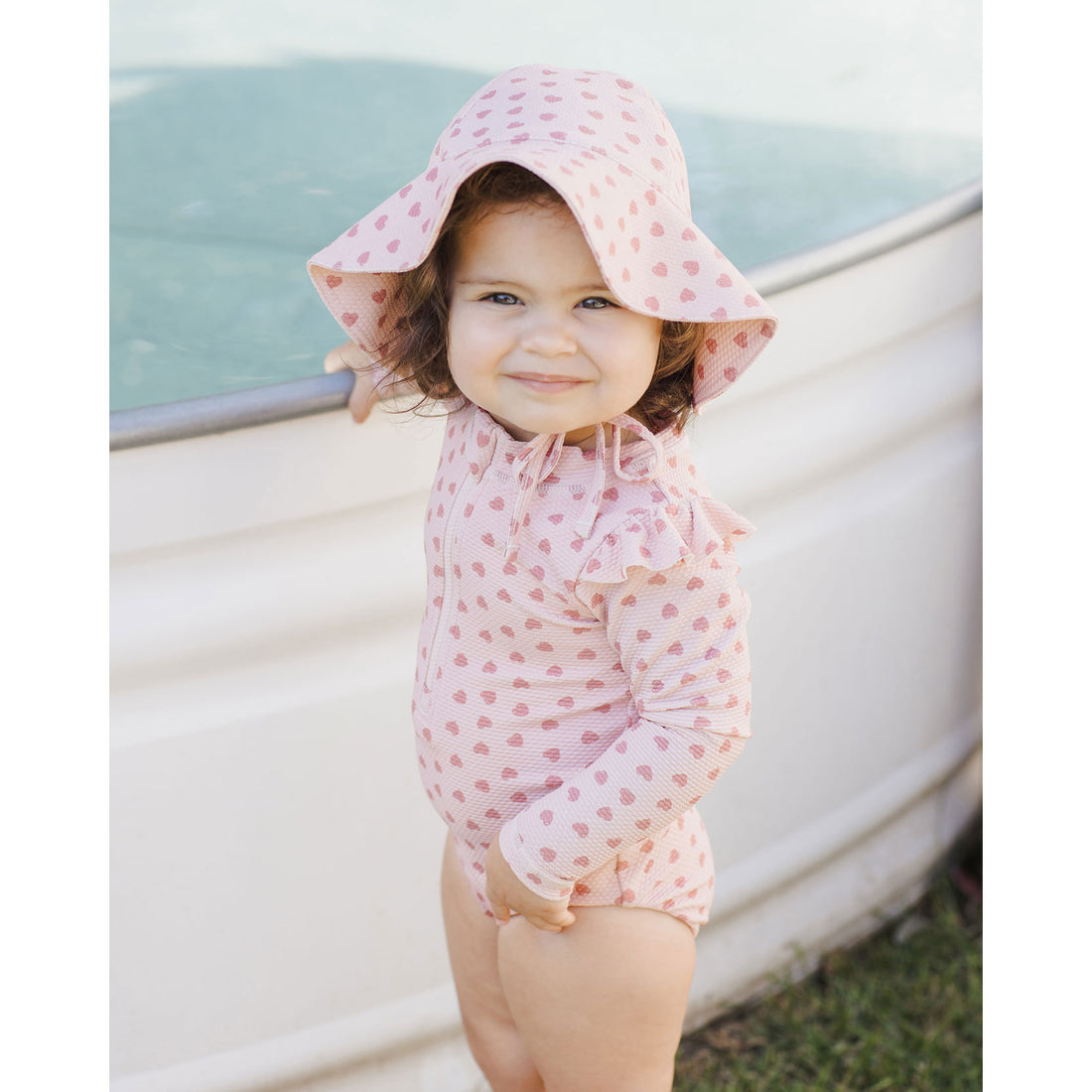 Quincy Mae Bubble Gum Byron Rash guard One Piece