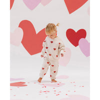 Quincy Mae Ivory Heart Knit Pants