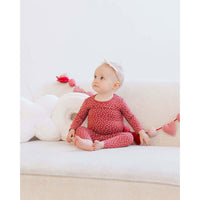 Quincy Mae Red Tiny Hearts Bamboo Pajama Set