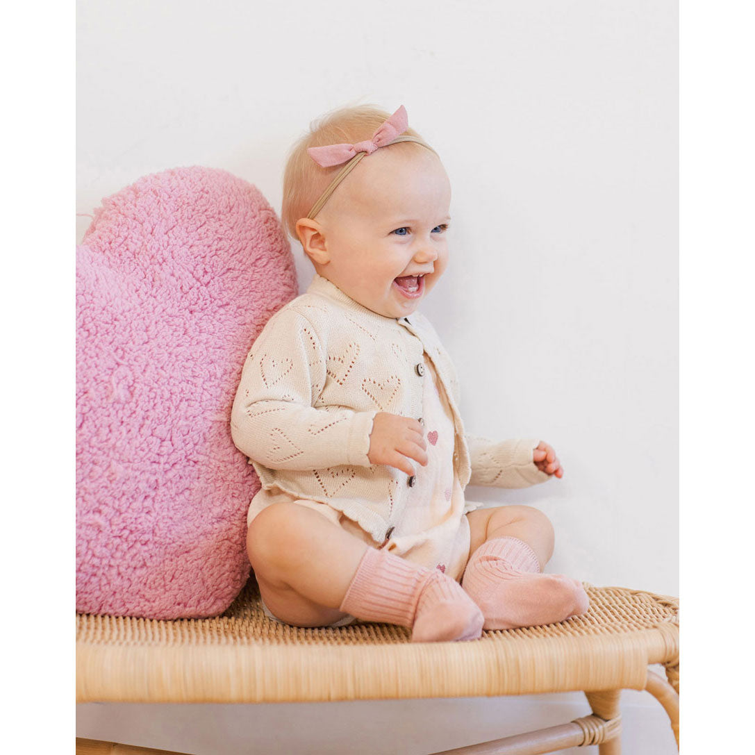 Quincy Mae Ivory Knit Cardigan