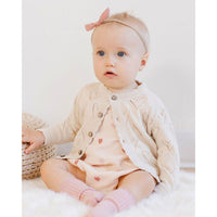 Quincy Mae Ivory Knit Cardigan