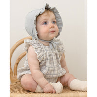 Quincy Mae Blue Plaid Maya Romper