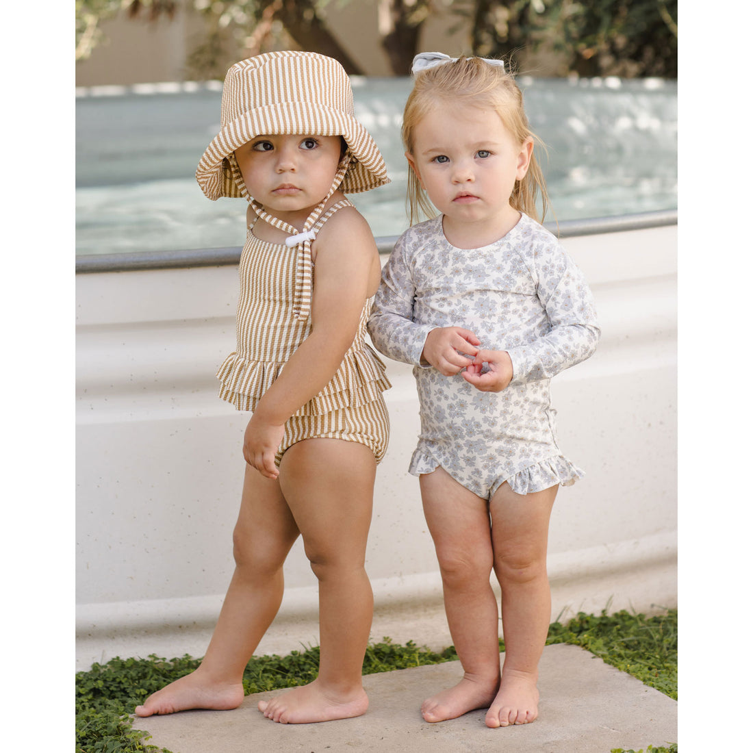 Quincy Mae Honey Stripe Small Bucket Hat