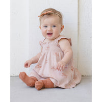 Quincy Mae Carousel Smocked Jersey Dress