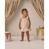 Quincy Mae Vintage Stripe Ruffle Tank Dress