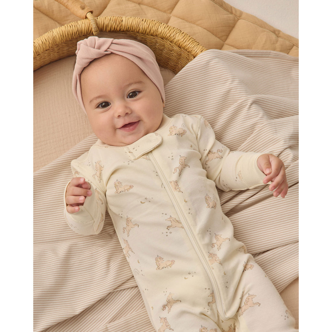 Quincy Mae Unicorns Zip Longsleeve Sleeper
