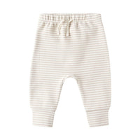 Quincy Mae Oat Micro Stripe Drawstring Pant