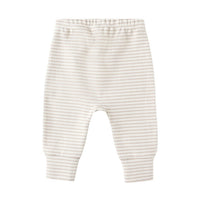 Quincy Mae Oat Micro Stripe Drawstring Pant