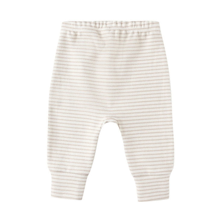 Quincy Mae Oat Micro Stripe Drawstring Pant