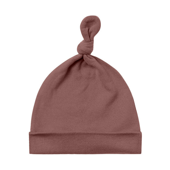 Quincy Mae Plum Knotted Baby Hat