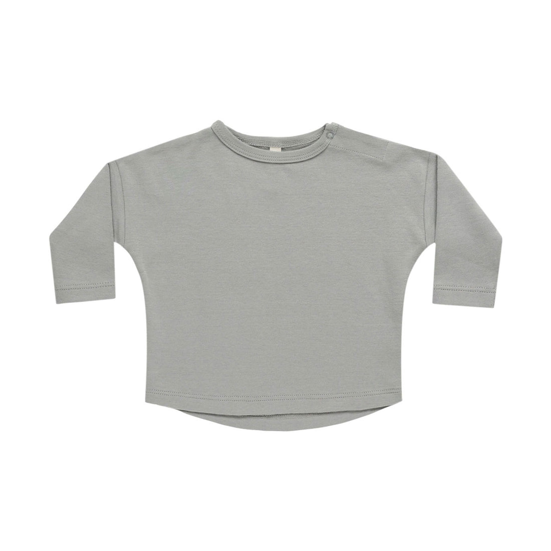 Quincy Mae Dusty Blue Long Sleeve Tee
