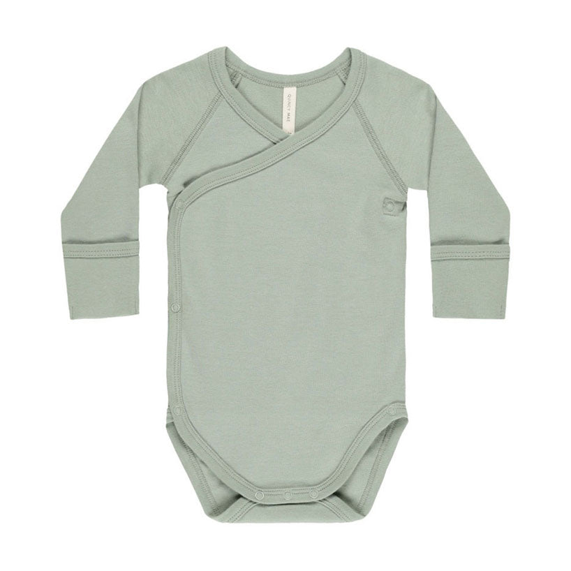 Quincy Mae Sage Side Snap Bodysuit
