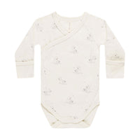 Quincy Mae Swan Side Snap Bodysuit