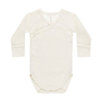 Quincy Mae Ivory Stripe Side Snap Bodysuit