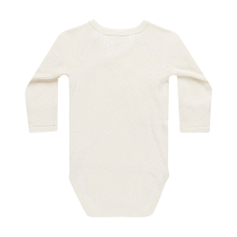Quincy Mae Ivory Stripe Side Snap Bodysuit