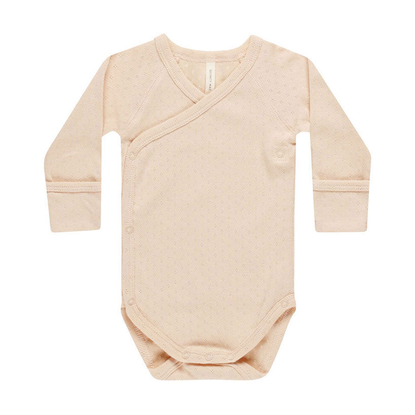 Quincy Mae Shell Stripe Side Snap Bodysuit