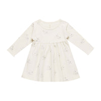 Quincy Mae Swan Long Sleeve Baby Dress