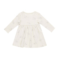Quincy Mae Swan Long Sleeve Baby Dress