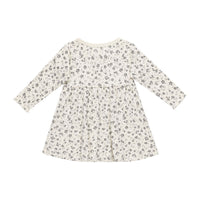 Quincy Mae Blue Floral Long Sleeve Baby Dress
