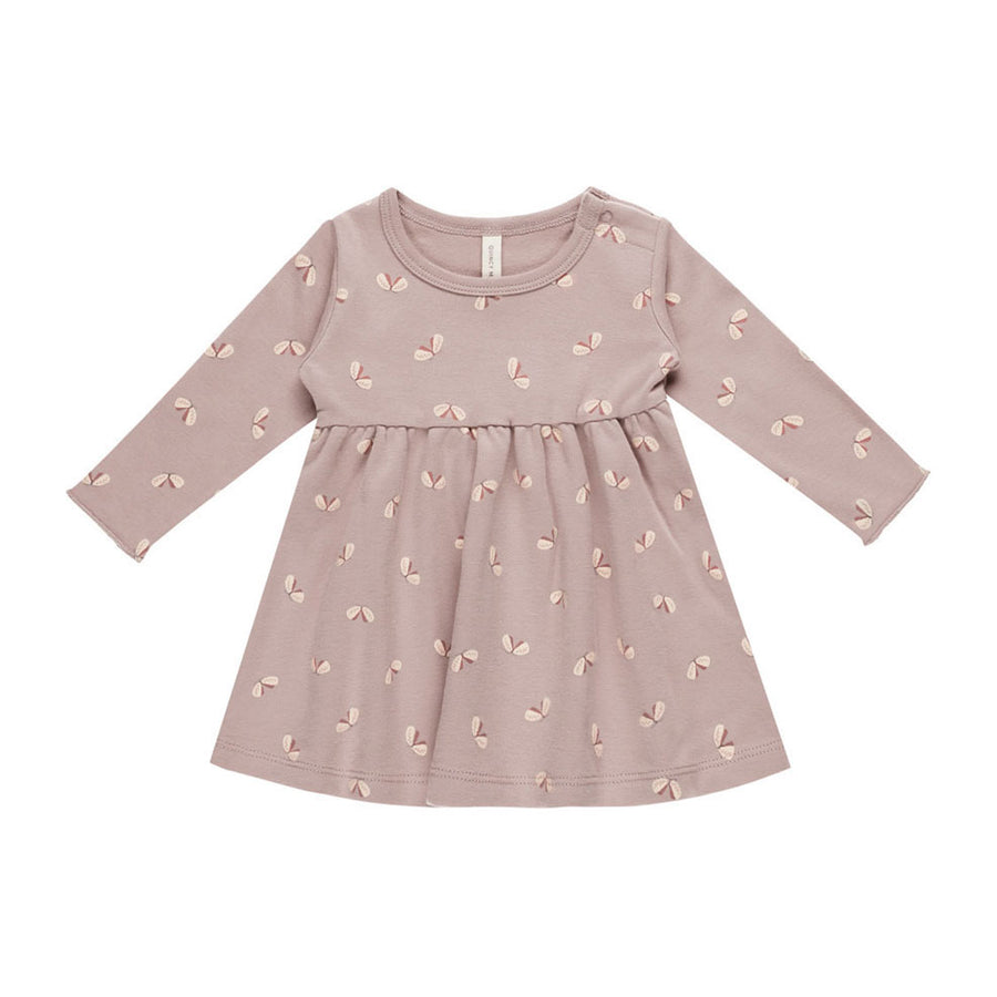 Quincy Mae Butterflies Long Sleeve Baby Dress