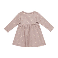 Quincy Mae Butterflies Long Sleeve Baby Dress