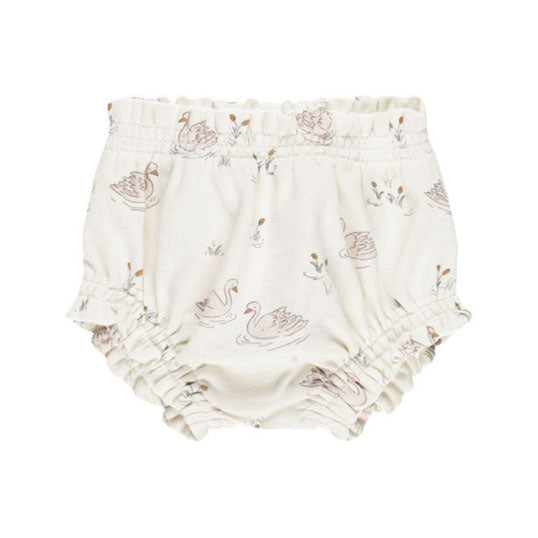 Quincy Mae Ivory Swans Gathered Bloomers