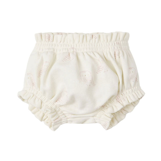 Quincy Mae Ivory Snow Owls Gathered Bloomer