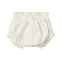 Quincy Mae Ivory Snow Owls Gathered Bloomer