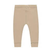 Quincy Mae Latte Ribbed Legging