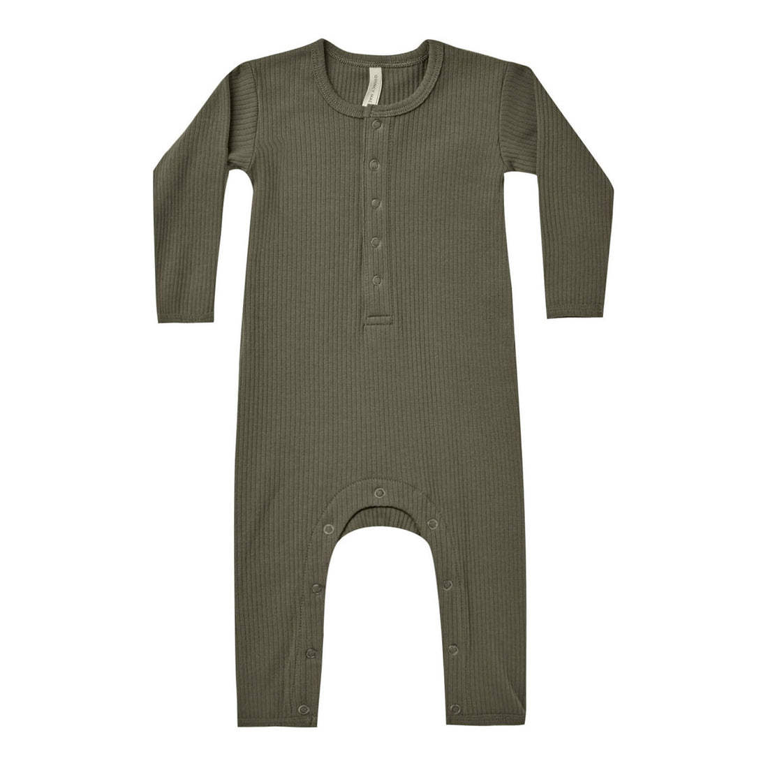 Quincy Mae Forest Ribbed Baby Jumpsuit