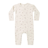 Quincy Mae Fall Ditsy Ribbed Baby Jumpsuit