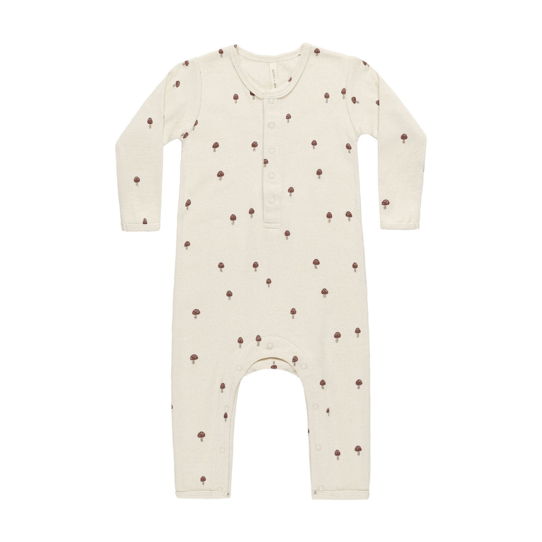 Quincy Mae Mushrooms Ribbed Baby Jumpsuit