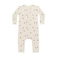 Quincy Mae Mushrooms Ribbed Baby Jumpsuit