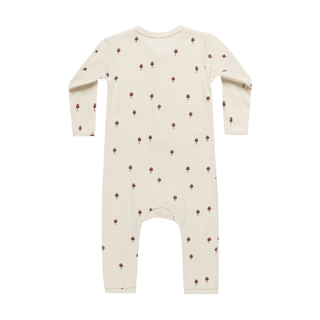 Quincy Mae Mushrooms Ribbed Baby Jumpsuit