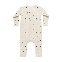 Quincy Mae Mushrooms Ribbed Baby Jumpsuit
