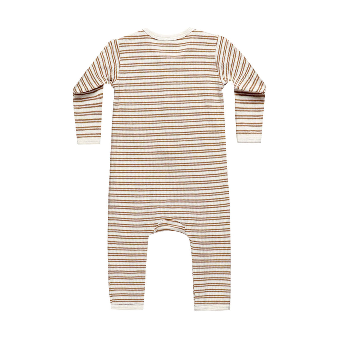 Quincy Mae Golden Stripe Ribbed Baby Jumpsuit