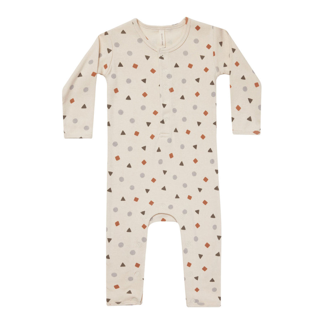 Quincy Mae Geo Ribbed Baby Jumpsuit