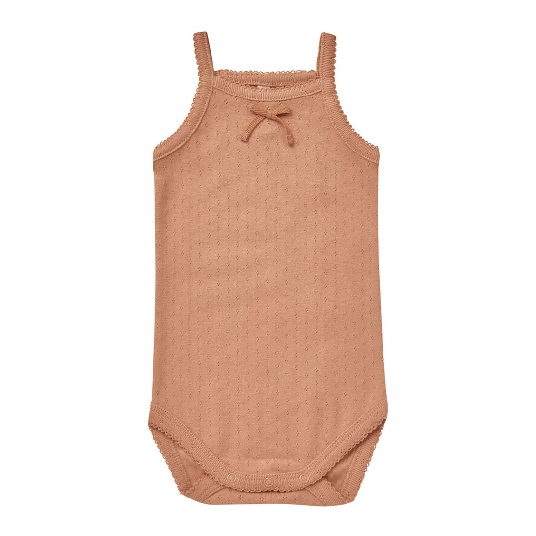 Quincy Mae Melon Pointelle Tank Bodysuit