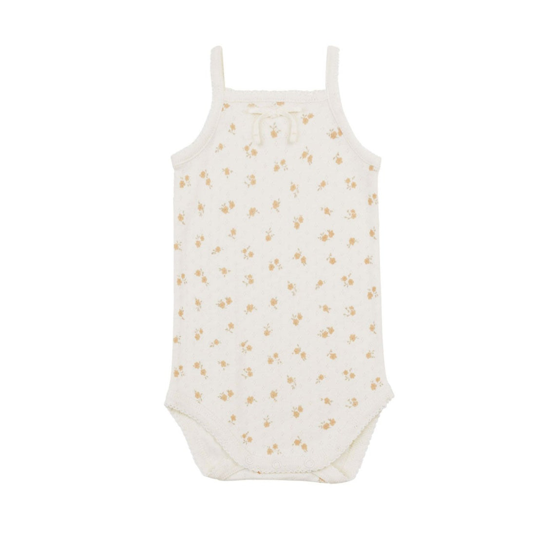 Quincy Mae Ditsy Melon Pointelle Tank Bodysuit