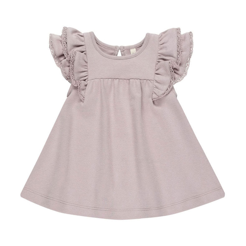 Quincy Mae Lavender Flutter Dress