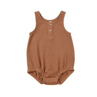 Quincy Mae Clay Sleeveless Bubble Romper