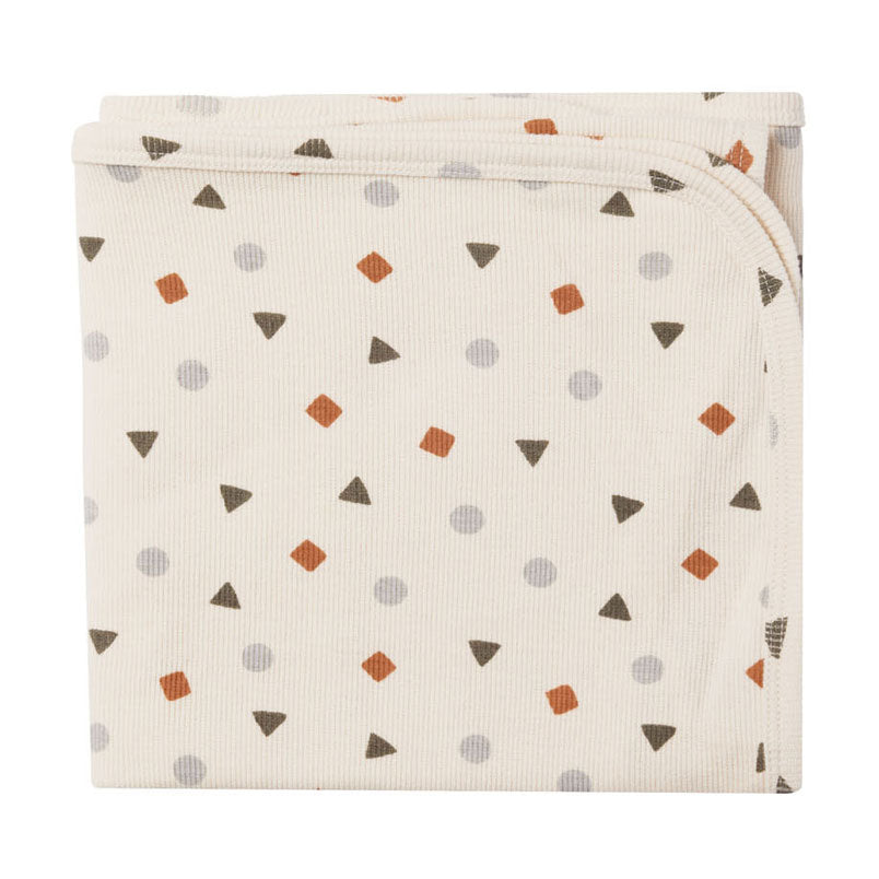 Quincy Mae Geo Ribbed Baby Blanket