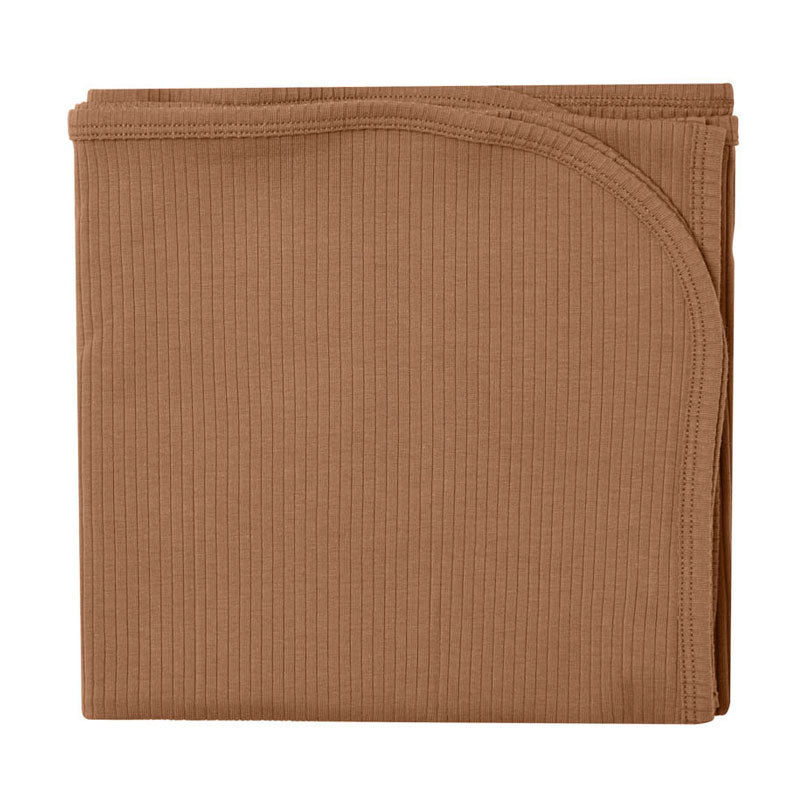 Quincy Mae Cinnamon Ribbed Baby Blanket