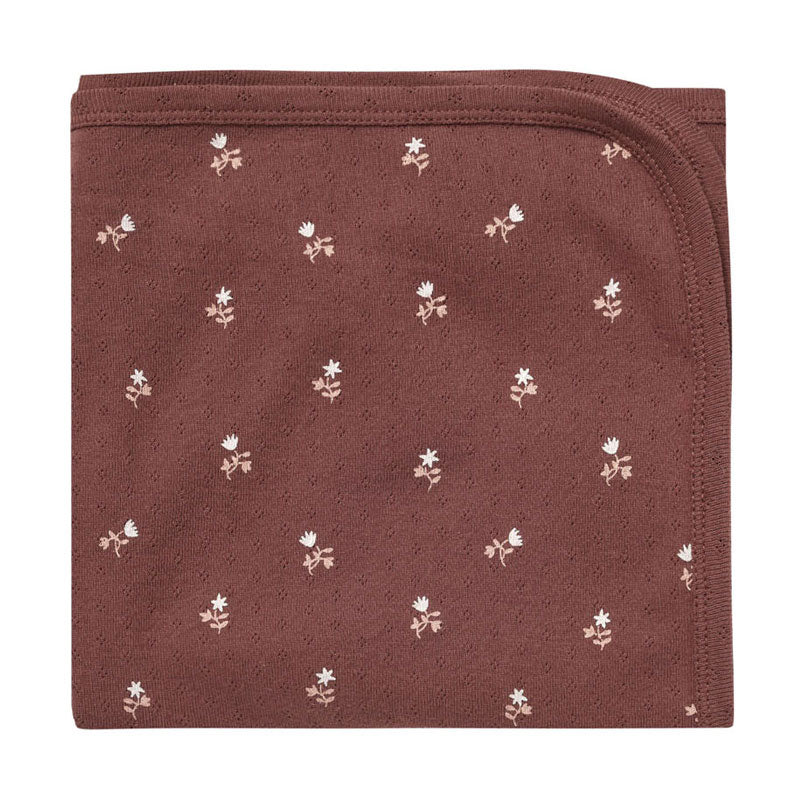Quincy Mae Plum Fleur Pointelle Baby Blanket