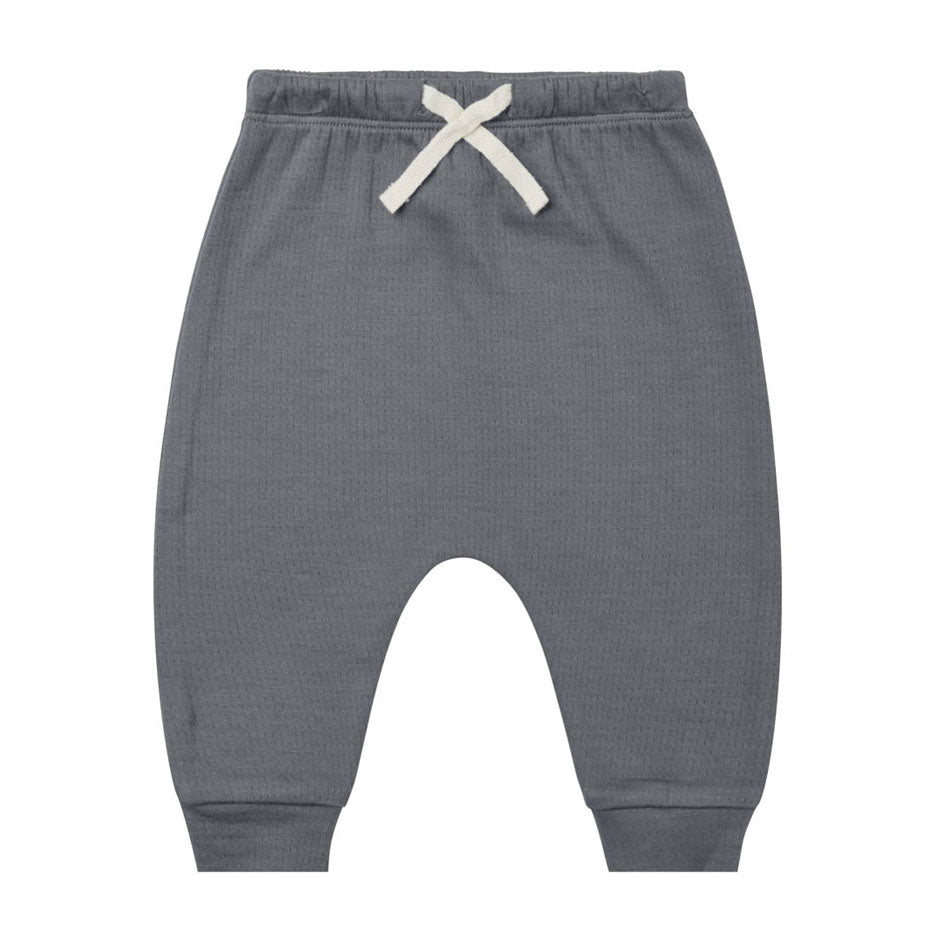 Quincy Mae Navy Pointelle Sweatpant