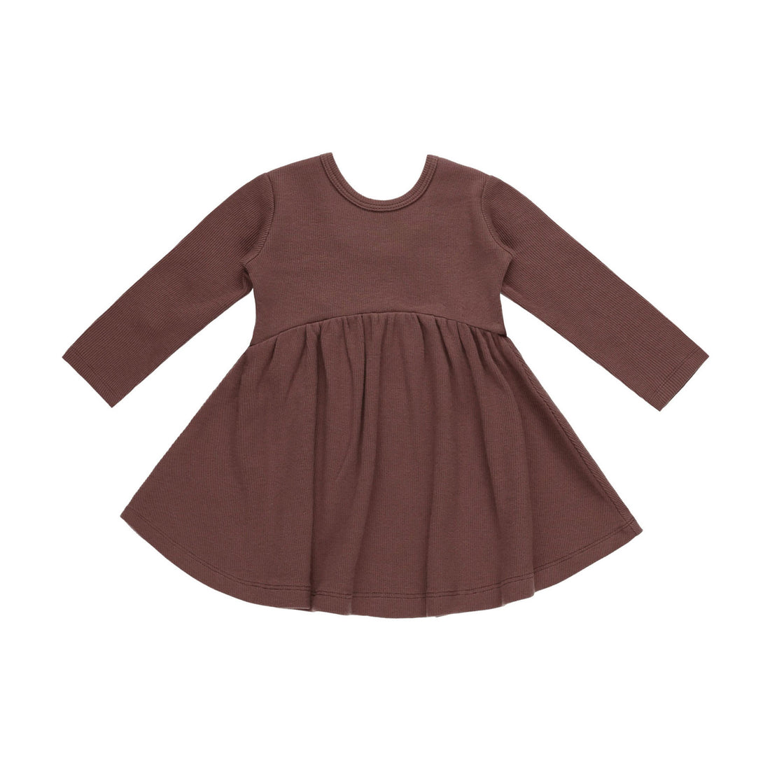 Quincy Mae Plum Ribbed Long Sleeve Dress