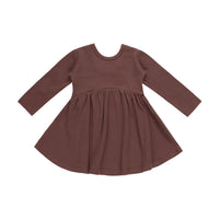 Quincy Mae Plum Ribbed Long Sleeve Dress