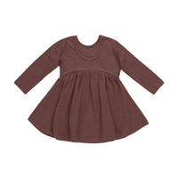 Quincy Mae Plum Ribbed Long Sleeve Dress